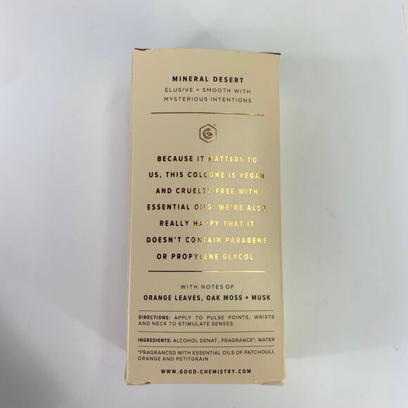 Good Chemistry Mineral Desert Cologne Eau de Parfum Fragrance Essential Oils 1.7 - Picture 4 of 8